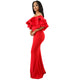 Ruffles One Shoulder Maxi Evening Dress #Ruffles #One Shoulder SA-BLL51471-1 Fashion Dresses and Evening Dress by Sexy Affordable Clothing