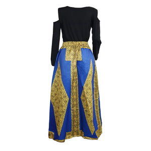 African Print Thicken Long Sleeve Blouse and Long Skirt #Long Sleeve #Two Piece #Print #Dashiki #African SA-BLL2435-2 Sexy Clubwear and Skirt Sets by Sexy Affordable Clothing