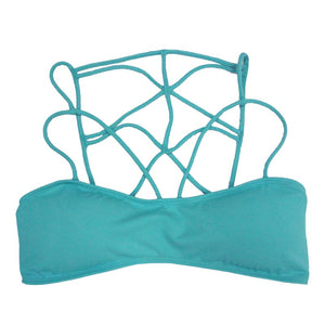 Sexy Criss Cross Strappy Bralette Seamless Sports Bra #Blue #Sports Bra SA-BLL3010-4 Women's Clothes and Sports Bra by Sexy Affordable Clothing