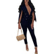 Kassandra Blazer Button Detail Jumpsuit #Jumpsuit #Blue SA-BLL55382-5 Women's Clothes and Jumpsuits & Rompers by Sexy Affordable Clothing