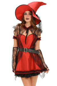 6pcs Mischievous Witch Halloween Costume