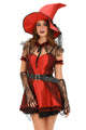6pcs Mischievous Witch Halloween Costume