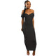 Casual V-Neck Short Sleeve Pencil Long Dresses #Black #Short Sleeve #V-Neck SA-BLL51294-2 Fashion Dresses and Maxi Dresses by Sexy Affordable Clothing