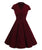 Vintage Short Sleeve Elegant Collar Cocktail Dress #Red SA-BLL362050-2 Fashion Dresses and Skater & Vintage Dresses by Sexy Affordable Clothing