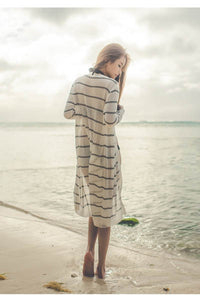 Striped Loose Knit Cardigan Sexy Beachwear  SA-BLL51251 Fashion Dresses and Maxi Dresses by Sexy Affordable Clothing