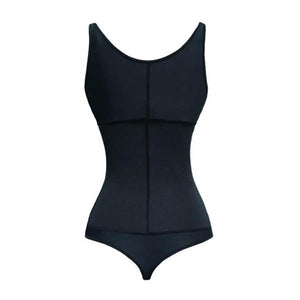 Plus Size Latex Thong Body Shaper with Full Back #Black SA-BLL42715 Sexy Lingerie and Corsets and Garters by Sexy Affordable Clothing