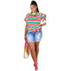 Casual Striped Cotton T-shirt #Short Sleeve #O Neck SA-BLL730 Women's Clothes and Blouses & Tops by Sexy Affordable Clothing