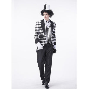 Black and White Checkered Harlequin Tail Costumes #White #Black #Costume SA-BLL1163 Sexy Costumes and Mens Costume by Sexy Affordable Clothing