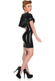 Sexy Ladies Gothic PVC Zip Up Bodycon Mini Dress  SA-BLL6065 Sexy Lingerie and Leather and PVC Lingerie by Sexy Affordable Clothing