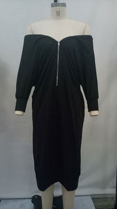 The Black Zipper Dress #Black #Zipper SA-BLL51309-3 Fashion Dresses and Maxi Dresses by Sexy Affordable Clothing