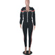 Hooded Casual Collar Striped Two-piece Pants Set #Black #Two Piece #Hooded #Striped SA-BLL2697-1 Sexy Clubwear and Pant Sets by Sexy Affordable Clothing