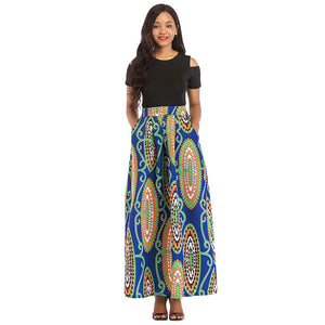 African Print Short Sleeve Blouse and Long Skirt #Short Sleeve #Two Piece #Print #Dashiki #African SA-BLL2432-5 Sexy Clubwear and Skirt Sets by Sexy Affordable Clothing