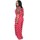 Polka V-neck Jumpsuit #V-Neck #Wide Leg #Polka SA-BLL55578 Women's Clothes and Jumpsuits & Rompers by Sexy Affordable Clothing