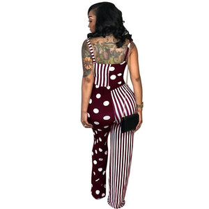 Casual Dots Printed Striped Jumpsuit #Printed #Straps #Dot SA-BLL55601-4 Women's Clothes and Jumpsuits & Rompers by Sexy Affordable Clothing