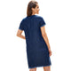 Loose Short Sleeve Denim Dresses With Pocket #Short Sleeve #Denim #Round Neck SA-BLL282515 Fashion Dresses and Mini Dresses by Sexy Affordable Clothing