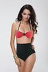 Red Polka Dot High-waisted Swimsuit