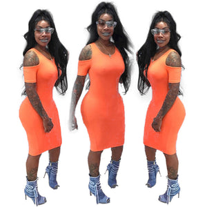 Off-Shoulder Midi Dress #Orange #Off-Shoulder SA-BLL36224-4 Fashion Dresses and Midi Dress by Sexy Affordable Clothing