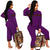 Leisure Hooded Collar Patchwork Purple Cotton Two-piece Pants Set #Tracksuit #Two Piece #Hooded SA-BLL28017-4 Sexy Clubwear and Pant Sets by Sexy Affordable Clothing