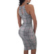 Sexy Round Neck Plaid Printed Knee Length Dress #Printed #Round Neck SA-BLL36165 Fashion Dresses and Midi Dress by Sexy Affordable Clothing