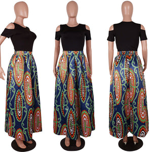 African Print Short Sleeve Blouse and Long Skirt #Short Sleeve #Two Piece #Print #Dashiki #African SA-BLL2432-5 Sexy Clubwear and Skirt Sets by Sexy Affordable Clothing