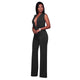 Sabella Black Plunging V-Neck Jumpsuit #Black SA-BLL55335-2 Women's Clothes and Jumpsuits & Rompers by Sexy Affordable Clothing