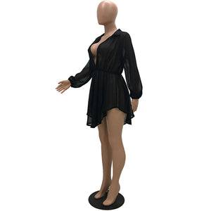 Chiffon Thalia Belted Mini Dress #Black #Chiffon SA-BLL282591-1 Fashion Dresses and Mini Dresses by Sexy Affordable Clothing
