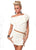 Stretch Mini Dress With Ruffles White  SA-BLL2409-1 Sexy Clubwear and Club Dresses by Sexy Affordable Clothing