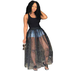 Real Studded Sheer Beaded Mesh Pop Dress #Black #Mesh #Tank SA-BLL51435-1 Fashion Dresses and Maxi Dresses by Sexy Affordable Clothing