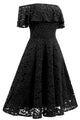 Lace Cocktail Off Shoulder Party Bridesmaids Prom Dresses #Midi #Prom Dresses #Black SA-BLL36175-1 Fashion Dresses and Midi Dress by Sexy Affordable Clothing