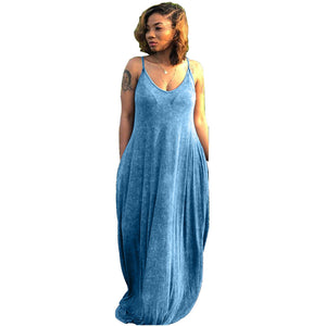 Straps Pocketed Casual Maxi Dress #Straps #Pockets SA-BLL51455-2 Fashion Dresses and Maxi Dresses by Sexy Affordable Clothing