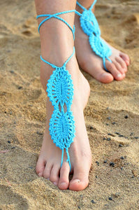 Blue Beach Fashion Crochet Barefoot Sandals  SA-BLL98002-3 Accessories and Sexy Anklets by Sexy Affordable Clothing