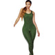 Black Sleeveless Two-Line Detail Bodycon Jumpsuit #Jumpsuit # SA-BLL55410-2 Women's Clothes and Jumpsuits & Rompers by Sexy Affordable Clothing
