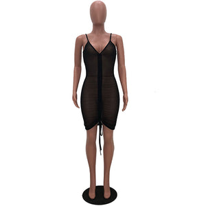 Sexy See-through Mini Dress Without Briefs #Black #Mesh #See-Through SA-BLL2042 Fashion Dresses and Mini Dresses by Sexy Affordable Clothing