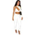 Asymmetric One Shoulder Backless Sexy Two-piece Suit #White # SA-BLL27845-1 Sexy Clubwear and Pant Sets by Sexy Affordable Clothing