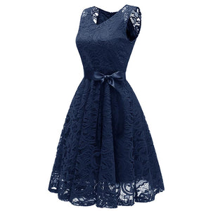 V-Neck Lace Sleeveless A-Line Evening Dress #Lace #Sleeveless #V-Neck #A-Line SA-BLL36136-1 Fashion Dresses and Midi Dress by Sexy Affordable Clothing