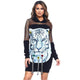 Mesh Tiger's Head Stickers Hooded Nightclubs Dress #Black #Mesh #Hooded #Tiger SA-BLL282491 Fashion Dresses and Mini Dresses by Sexy Affordable Clothing