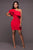 Red Single Ruffle Shoulder Mini Dress  SA-BLL28133-3 Fashion Dresses and Mini Dresses by Sexy Affordable Clothing