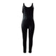 Black PU Low Back Sexy Vest Jumpsuit #Jumpsuit #Black SA-BLL55406 Women's Clothes and Jumpsuits & Rompers by Sexy Affordable Clothing