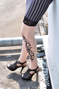 Tattoo Stocking  SA-BLL9083 Leg Wear and Stockings and Pantyhose and Stockings by Sexy Affordable Clothing
