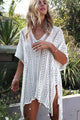 Sexy Knitted Cover-Ups #White # SA-BLL38451-2 Sexy Swimwear and Cover-Ups & Beach Dresses by Sexy Affordable Clothing
