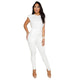 Seldana Off-White Pearl Chain Open Back Jumpsuit #Jumpsuit #White # SA-BLL55320-4 Women's Clothes and Jumpsuits & Rompers by Sexy Affordable Clothing