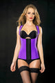 Plus Size Latex Steel Boned Corset Purple  SA-BLL42637-3 Sexy Lingerie and Corsets and Garters by Sexy Affordable Clothing