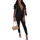 Kassandra Blazer Button Detail Jumpsuit #Jumpsuit #Black SA-BLL55382-2 Women's Clothes and Jumpsuits & Rompers by Sexy Affordable Clothing