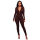 Womens Zipper Bodycon Clubwear Casual Party 2 Ways Wear #Long Sleeves #V-Neck #Zipper SA-BLL55127-5 Women's Clothes and Jumpsuits & Rompers by Sexy Affordable Clothing