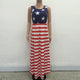 Womens Casual Sleeveless Flag Print Stars And Stripes Maxi Dress #Sleeveless #Stripe #Print SA-BLL51146 Fashion Dresses and Maxi Dresses by Sexy Affordable Clothing