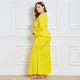 Plus Size Long Sleeve Double-Layered Women's Maxi Dress #Long Sleeve SA-BLL51427-1 Fashion Dresses and Maxi Dresses by Sexy Affordable Clothing