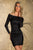 Off Shoulder Long Sleeve Metallic Party Dress Bodycon Shimmer  SA-BLL2134-2 Fashion Dresses and Bodycon Dresses by Sexy Affordable Clothing