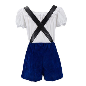 Sexy White Top and Suspender Shorts Bavarian Beer Girl Costume #Beer Costumes SA-BLL1221 Sexy Costumes and Beer Girl Costumes by Sexy Affordable Clothing