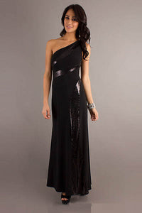 Long Black One Shoulder Dress  SA-BLL5009 Fashion Dresses and Maxi Dresses by Sexy Affordable Clothing