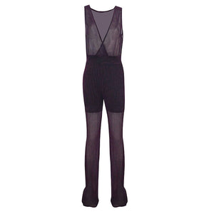 Occassional See-through Purple One-piece Jumpsuit #Sleeveless #See-Through SA-BLL8091 Women's Clothes and Jumpsuits & Rompers by Sexy Affordable Clothing